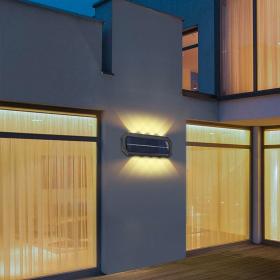 Lampe Solaire Murale 8LED avec Détection de Mouvement Auto 1Pcs