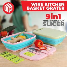 9IN1 Planche à découper les légumes multifonctionnel ensemble panier pliant en plastique