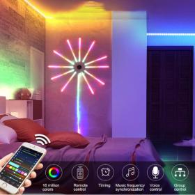 feux d’artifice App Smart Control IC Led RGB Light décoration de la maison