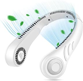 Ventilateur de cou portable 3 vitesses rechargeable USB,