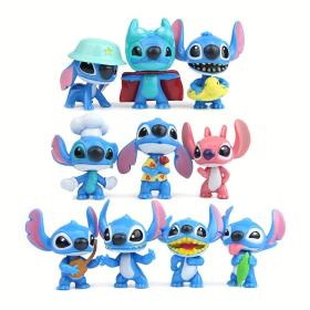 Ensemble 10 Pcs Disney-Figurines Stitch en PVC
